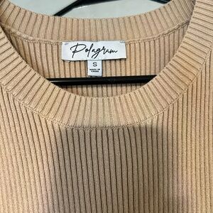 Polagram Women's Ribbed Cream Sweater